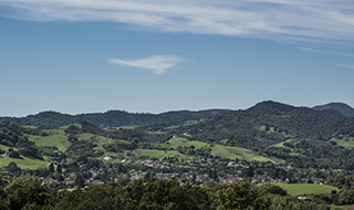 North Bay rolling hills landscape with sky